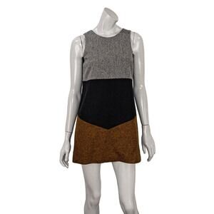 Samantha Pleet ColorBlock Mini Dress 100% Wool Women's size 4